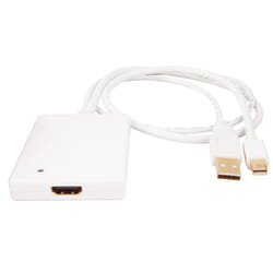 Urban Factory CBB21UF cavo e adattatore video Mini DisplayPort + USB Type-A HDMI tipo A (Standard) Bianco