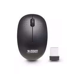 Urban Factory Free, Ambidestro, Ottico, RF Wireless, 1000 DPI, Nero