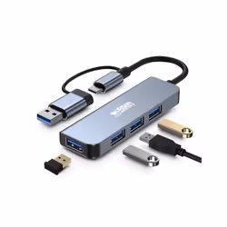 Urban Factory MHC35UF replicatore di porte e docking station per laptop Cablato USB 3.2 Gen 1 (3.1 Gen 1) Type-A Grigio - Vista aggiuntiva 4