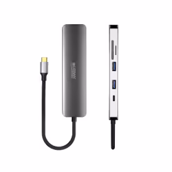 Urban Factory MHC45UF replicatore di porte e docking station per laptop Cablato USB 3.2 Gen 1 (3.1 Gen 1) Type-C Grigio - Vista aggiuntiva 4