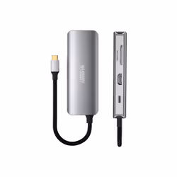 Urban Factory MHC50UF replicatore di porte e docking station per laptop Cablato USB 3.2 Gen 1 (3.1 Gen 1) Type-C Grigio - Vista aggiuntiva 6