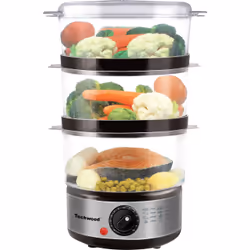 Techwood TCV-364, 3 cestello/i, Nero, Acciaio inox, Superficie piana, Manopola, Frontale, 1,4 L