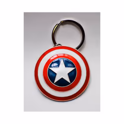 Semic Distribution Captain America shield, Portachiavi, Blu, Rosso, Bianco, Metallo, 50 mm, 1 pz