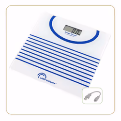Little Balance 8655, Bilancia pesapersone elettronica, 180 kg, Blu, Bianco, kg, Quadrato, LCD