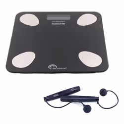 Little Balance 8685, Bilancia pesapersone elettronica, 180 kg, 100 g, Nero, Quadrato, Vetro temperato