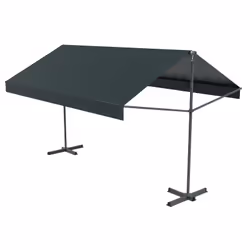Pranza nel tuo giardino al riparo dal sole grazie a questa tenda da sole grigia a doppia pendenza. La sua tela può anche ripa ...