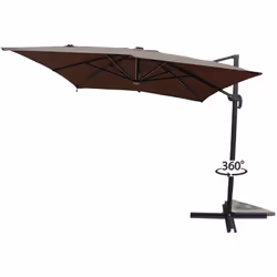 Parasole rettangolare decentrato cioccolato Sia nel vostro giardino che sulla vostra terrazza, il parasole decentrato Calvia ...