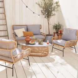 I vantaggi del prodotto - Imitazione di bambù, design e tendenza - Tavolo ovale, originale - Mix di materiali Caratteristiche ...