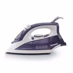 Techwood TFV-2403C, Ferro da stiro a secco e a vapore, Piastra in Ceramica, 30 g/min, Viola, Bianco, 0,3 L, 2400 W