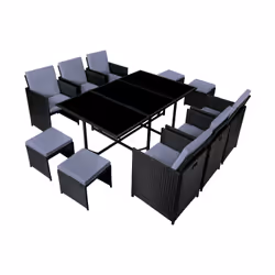 Concept Usine Florida set mobili da esterno Nero, Grigio