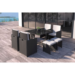Concept Usine Florida set mobili da esterno Nero, Bianco