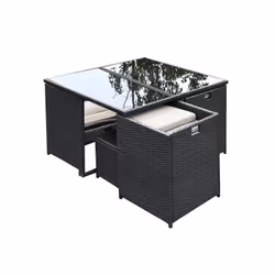 Concept Usine Florida set mobili da esterno Nero, Bianco - Vista aggiuntiva 4