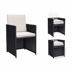Concept Usine Florida set mobili da esterno Nero, Bianco - Vista aggiuntiva 5