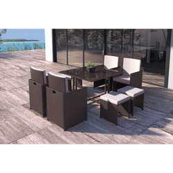 Concept Usine Florida set mobili da esterno Marrone, Bianco