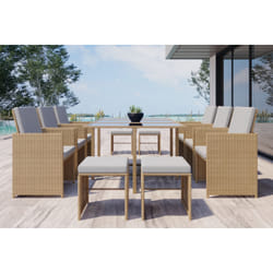 Concept Usine Florida set mobili da esterno Naturale, Grigio
