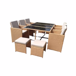 Concept Usine Florida set mobili da esterno Naturale, Grigio