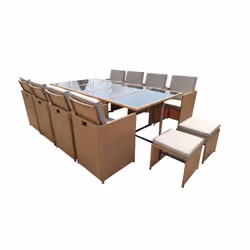 Concept Usine Florida set mobili da esterno Naturale, Grigio
