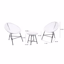 Concept Usine Acapulco set mobili da esterno Bianco - Vista aggiuntiva 6