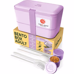 Umami Nestable Bento Box, Set per borsa portapranzo, Adulto, Lavanda, Viola, Fantasia, Rettangolare, Bambino/Bambina