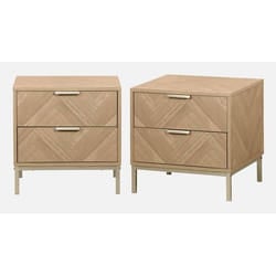 sweeek Budapest Comodino 2 cassetto/cassetti Naturale