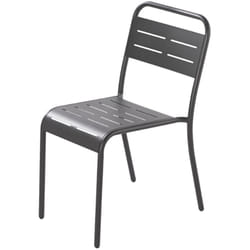 Concept-usine - Set di 4 sedie in acciaio grigio scuro bergame