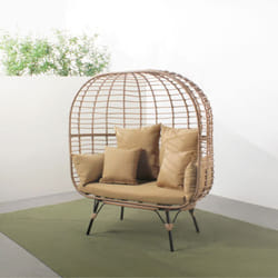 Concept-usine - Poltrona indipendente a 2 posti in resina effetto rattan jane