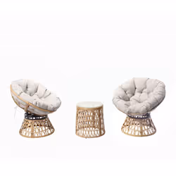 Caratteristiche tecniche Colore principale: Rattan Naturale Colore dei cuscini: Beige Materiale: Resina effetto rattan Strutt ...