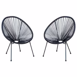 Caratteristiche tecniche Colore principale: Nero Materiale: Acciaio + rattan in plastica Rivestimento: Vernice epossidica Sed ...