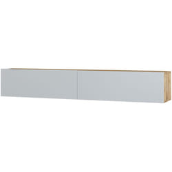 Mobile tv sospeso bianco e legno 180cm hyl