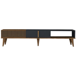 Concept-usine - Mobile tv design legno e antracite 180 cm nola
