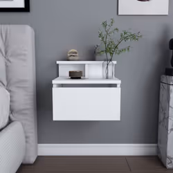 Comodino con cassetto e mensola. Perfetto per spazi ridotti o per chi cerca uno stile contemporaneo, il comodino Visby unisce ...