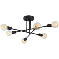 Lampadario a croce in ferro nero ANDREA
