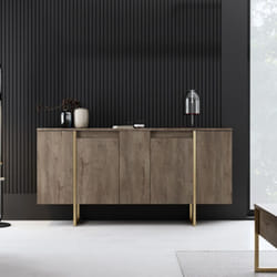 Credenza di design 160 cm legno e oro 4 ante luxor