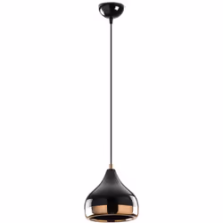 Caratteristiche tecniche Colore principale : Nero Colore secondario : Rame Materiale : Metallo Copertura della lampada : Meta ...