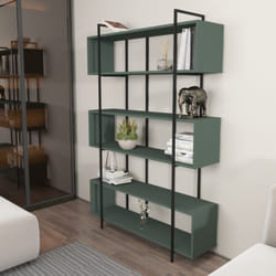 Libreria moderna verde 180 cm LULI