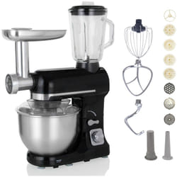 Robby - robot multifunzione 5l 1000w nero con tritatutto e frullatore 1,5l in vetro - robimix noir