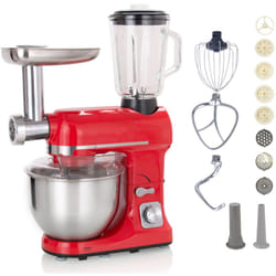Robby - robot multifunzione 5l 1000w rosso con tritatutto e frullatore in vetro da 1,5l - robimix rouge