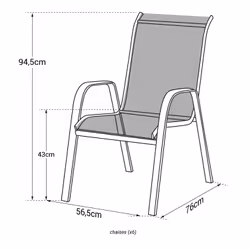 Happy Garden 1225GN-6 sedia da esterno Grigio - Vista aggiuntiva 4