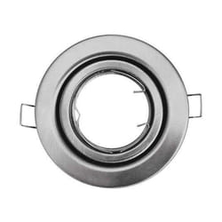 V-tac - VT-7227RD Portafaretto led da incasso in alluminio rotondo orientabile GU10/GU5.3 colore Nichel Satinato sku 3470