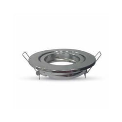 V-tac - Portafaretto incasso alluminio rotondo orientabile gu10-gu5.3 mod. Vt- 7227 sku 3471 cromato