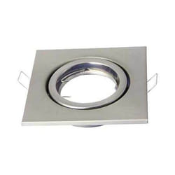 V-tac - Portafaretto incasso alluminio quadrato orientabile gu10-gu5.3 vt-7227sq sku 3473 nickel satinato