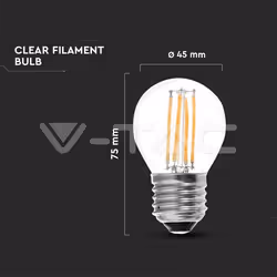 V-TAC VT-1980 lampada LED Bianco neutro 4000 K 4 W E27 F - Vista aggiuntiva 4