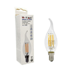 Lampadina led filamento E14 candela fiamma bianco freddo 6000K - Luce fredda
