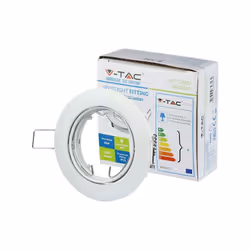 GU10 Corpo Rotondo Regolabile Bianco SKU: 3587 : VT: VT-779 Specifiche tecniche : Informazione generale = :Attacco=GU10 : Det ...