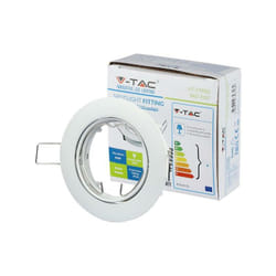 GU10 corpo rotondo regolabile bianco