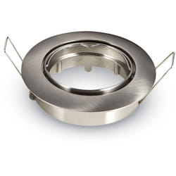 V-TAC VT-779 3588 Portafaretto LED da Incasso Orientabile Rotondo GU10 Colore Nichel Satinato