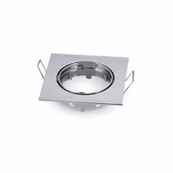 CARATTERISTICHE PRODOTTO: Attacco: GU10 Materiale: Alluminio Forma: Quadrato Colore: Cromo Dimensioni: 82 x 82 x 22 mm Dimens ...