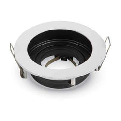 V-tac - Portafaretto incasso rotondo metallo bianco orientabile 15° GU10