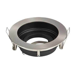 Portafaretto incasso rotondo Nickel satinato orientabile 15° GU10