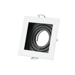 V-tac - VT-781 Portafaretto led da incasso quadrato in metallo colore bianco orientabile 15° GU10